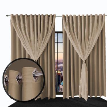 Imagem de cortina apartamento blackout Ana 5,00 x 2,30 cinza