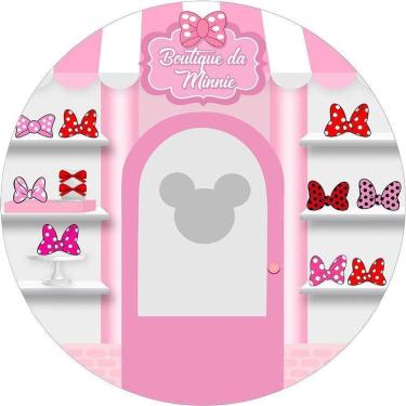Imagem de Painel Redondo 3D Sublimado Minnie Rosa Frd-6103