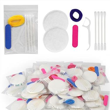 Imagem de Adorila Pacote com 50 kit de maquiagem descartável para hotéis, itens de higiene pessoal embrulhados individualmente, acessórios para motéis, artigos de higiene pessoal, hotel, Airbnb, convidados e