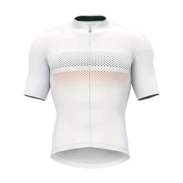 Imagem de Camiseta masculina Downhill Jersey Mountain Bike Ciclismo Proteção Solar Corrida Zíper Completo Secagem Rápida com 3 Bolsos Traseiros, 0056, XXG