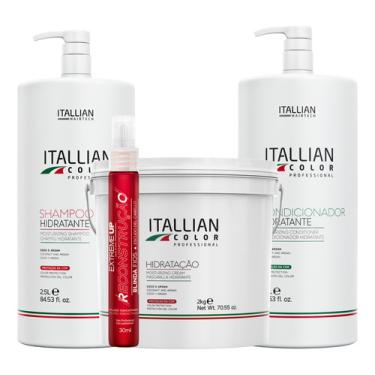 Imagem de Kit 3 Produtos Itallian Shampoo + Condicionador +mascara 2kg