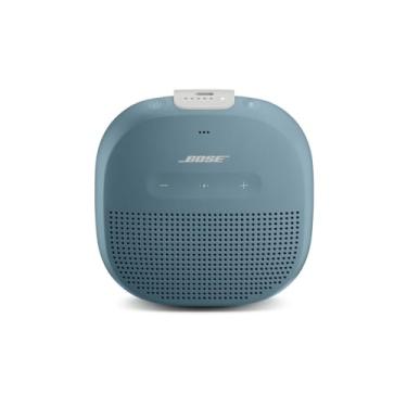 Imagem de Bose Alto-falante SoundLink Micro Bluetooth: Pequeno alto-falante portátil à prova d'água com microfone, azul pedra