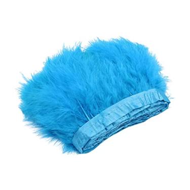 Imagem de Acabamento de franja de penas de peru de 2 metros - vestido de casamento faça você mesmo e decoração de casa - fita de tarê de pena de peru natural - suprimentos de artesanato para chapéus e fantasias