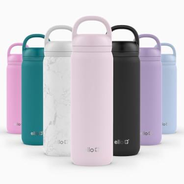 Imagem de Ello Garrafa de água Cooper Twist de aço inoxidável de 623 g com tampa de chug | Parede dupla à prova de vazamento e isolada a vácuo | Serve para porta-copos de carro | Alça de transporte embutida |