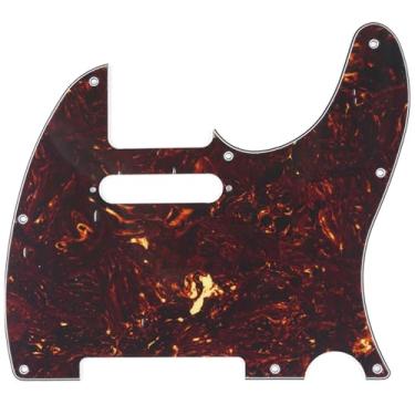 Imagem de Musiclily 8 Furos Escudo Tele Pickguard para Guitarra Fender EUA/Mexicana Made Telecaster Standard Estilo Moderno, 4 Camadas Tortoise Shell