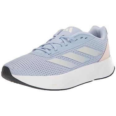 Imagem de adidas Tênis de corrida feminino Duramo Sl, Blue Dawn/Zero Metallic/Violeta prateado, 40