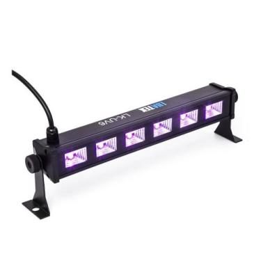 Imagem de 2 luz negra ultravioleta led uv projetor 20w barra lk-uv6   e1-pf3-3a 