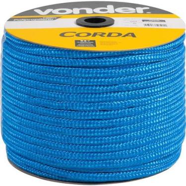 Imagem de Corda Multifilamentada Trançada 8mmx258m 7,45kg Azul Polipro - Vonder