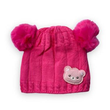 Imagem de Gorro Touca Infantil Menino Menina Inverno Ursinho Flanelada - Anj Mod