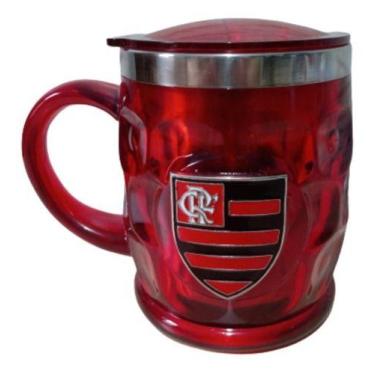Imagem de Caneca Térmica Brasão Metal 500ml -  Flamengo - Mileno