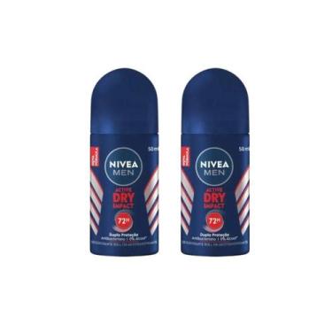 Imagem de Desodorante Roll-On Nivea 50Ml Masc Dry Impact - Kit C/2Un