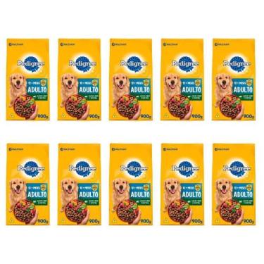 Imagem de Kit Ração para Cães Carne e Vegetais 10 Pacotes - Pedigree