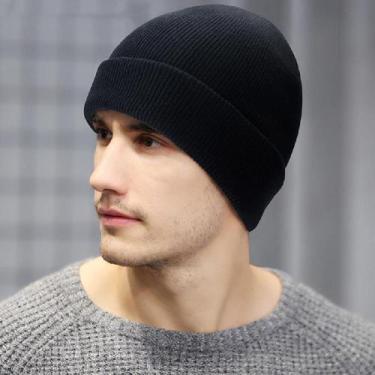 Imagem de Touca Basica Gorro Preta de Frio inverno Masculina Feminina Adulto Juv