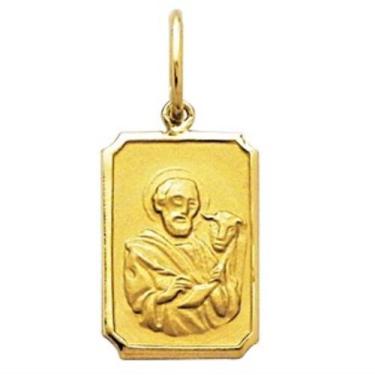 Imagem de Pingente Mini 0.9cm Quadrado Retangular Santos Ouro 18k ( 29 Santos ) 