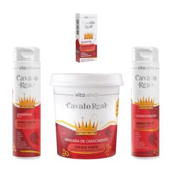Imagem de Vita Seiva Cavalo Real Cresce Forte 04 Produtos (Shampoo/Condicionador