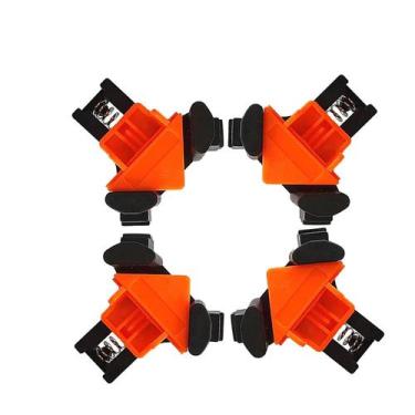 Imagem de Kit 4 Grampo Sargento De Canto Aperto Angular Marcenaria - XF