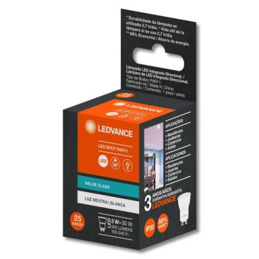 Imagem de Kit 12 lampadas led par11 3w 4000k 300lm biv gu4 ldv - osram - LEDVANC