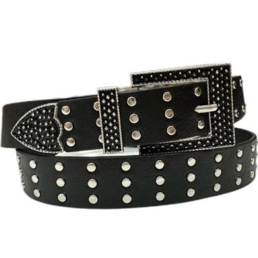 Imagem de Cinto Unissex Cowboy Detalhe Bolinhas Country Zx-m-08 - SHR, Preto