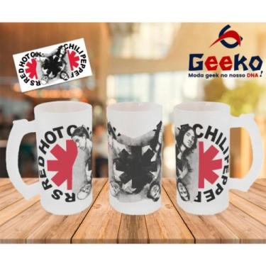 Imagem de Caneca de Chopp Red Hot Chili Peppers Rock Geeko, Jateada, 500ml