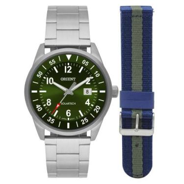 Imagem de Relógio Masculino Solar Tech Orient Prata MBSS1450 E2SX, Prata