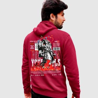 Imagem de Blusa Moletom Genuine Grit Masculina Estampada Algodão 30.1 Angel, Vin