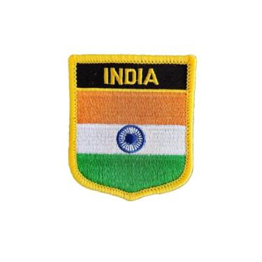 Imagem de Ruoming 1 PÇ Patch de bandeira da Índia bordado em ferro ou costurado, tático, militar, nacional da Índia