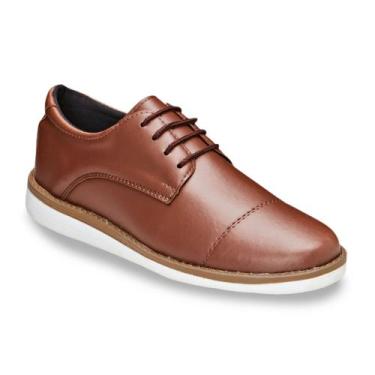 Imagem de Sapato Casual Oxford Masculino  Elegância e Conforto Marrom Tradiciona