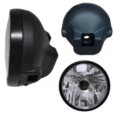 Imagem de Farol Completo para Moto Ybr 125 Factor K/e/ed 09/16 - Aro Preto (Sem 