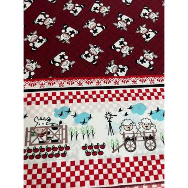 Imagem de Tecido Oxford Slub Estampado Toalha de Mesa Decoração 1 metro x 1,50 m