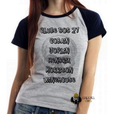 Imagem de Baby look blusa feminina ou Camiseta unissex Clube dos 27 - Empório Du