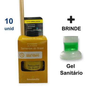 Imagem de Kit 10 Aromatizador Ambiente Semente do Brasil 280ml Difusor Aromas Pa