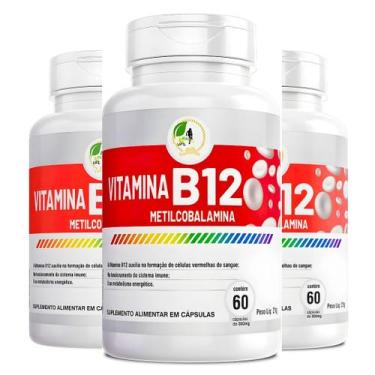 Imagem de KIT C/3 Vitamina B12 Metilcobalamina 60 cápsulas - Fits Life