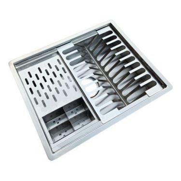 Imagem de Escorredor calha Gourme Embutir 100% Inox Louça Pratos Copo* - Barbosa