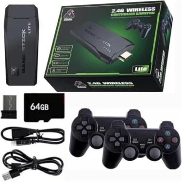 Imagem de Game Stick Vídeo Game Retrô 4k Hdmi 64gb 20.000 Mil Jogos Com 2 Controles Sem Fio