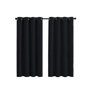 Imagem de Kit Cortina Oxford 2,60x1,40m Para Sala Quarto Com Varão 2,00m Incluso