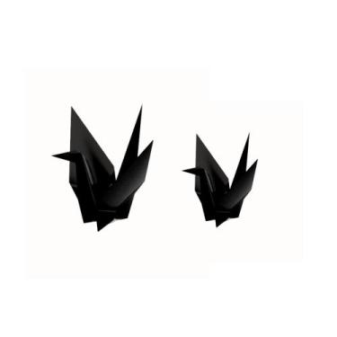 Imagem de Kit Pássaros Tsuru P E M - Origami 3d, Decoração - Toque 3D, Preto