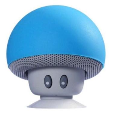Imagem de Mini Caixa De Som Bluetooth Cogumelo Azul - Bc Bora Colega Shop