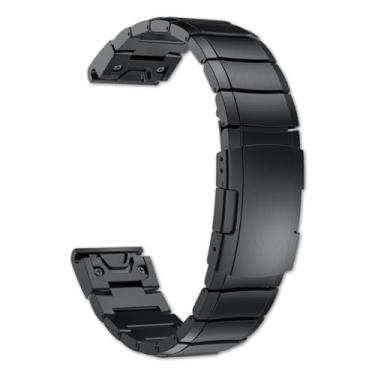 Imagem de Pulseira Metal Sport LTimports compativel com Fenix 8 - Fenix 7 - Fenix 6 - Fenix 5 - Fenix E - Forerunner 745 935 945 955 965 (Q.Fit22) (Preto)