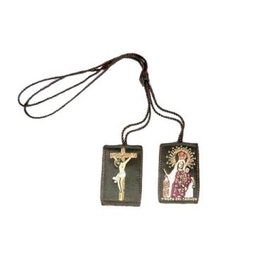 Imagem de Angelitos de Mexico Escapulario de Jesus y La Virgen Del Carmen Nossa Senhora do Monte Carmelo - Feminino - Unissexo - Batismo
