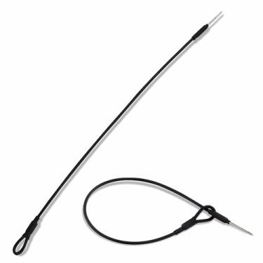 Imagem de Sensornation Bullseye Protection 100 Cordão de Segurança com Laço de Arame para Pino de 8" Eas Prevenção de Perdas Roupas Pretas Cordão de Segurança para Sistemas Antirroubo, Furto Em Lojas E Prevençã