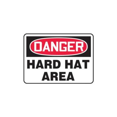 Imagem de Accuform Placa de segurança "Danger Hard Hat Area", Aluma-Lite™, 18 x 25 cm (MPPA004XL)