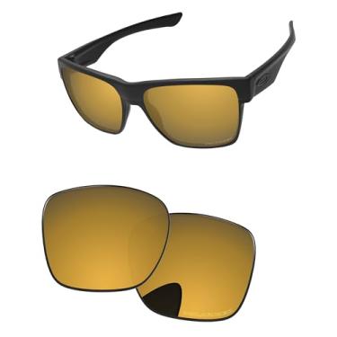 Imagem de PapaViva Lentes de reposição para óculos de sol Oakley TwoFace XL OO9350, Bronze dourado, TwoFace XL