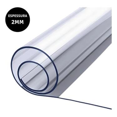 Imagem de Plástico Transparente Cristal Pvc 2mm 90cm X 1,40m Rolo Lona - Neolar