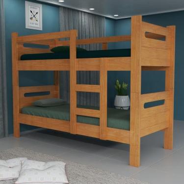 Imagem de Beliche 2 Andares Cor Cerejeira MDF Alta Qualidade Moderno