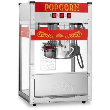 Imagem de Pipoqueira Elétrica com Panela de 236 mL Produz até 10 Kg, Aço Inoxidável, 110V 900W, Olde Midway, Vermelha 