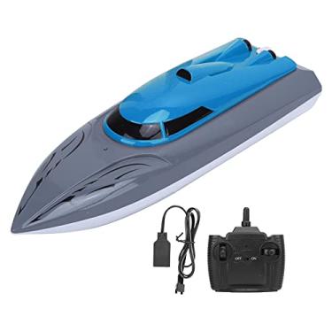 Imagem de Barco RC Infantil, Iate Com Controle Remoto Rápido, Motores Duplos, Bateria de Grande Capacidade, Idade Adequada para Maiores de 14 Anos (Azul)