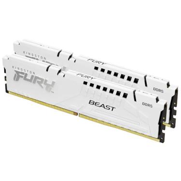 Imagem de Kingston Memória para jogos de mesa Fury Beast White 32GB 6800MT/s DDR5 CL34 DIMM (Kit de 2) - KF568C34BWEK2-32