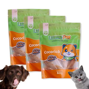 Imagem de Kit 3 Petisco Natural Peito de Frango Cachorro e Gato 60g