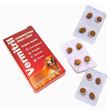 Imagem de Vermitril Tripla Ação Anti Parasitas Pulgas 12 Comps. 7-15kg