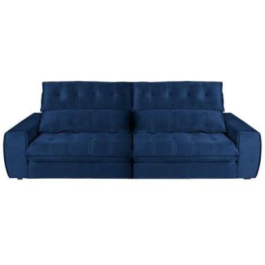 Imagem de Sofá Estofado Gralha Azul Maltes 3 Lugares Retratil e Reclinável 106x2